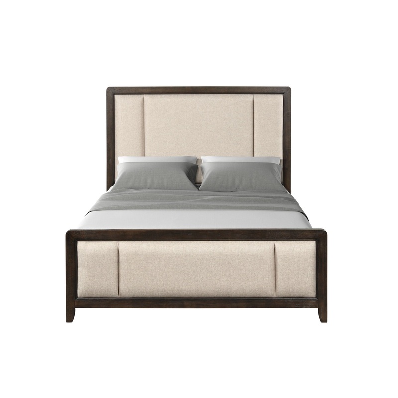 Upholstered Headboard & Footboard With Traditional Styling Bed