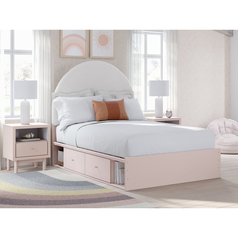 Wistenpine Full Upholstered Panel Bed with Storage