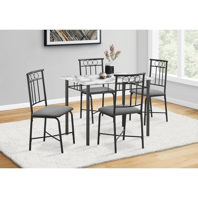 5 Pieces Dining Table Set, Small, Rectangular