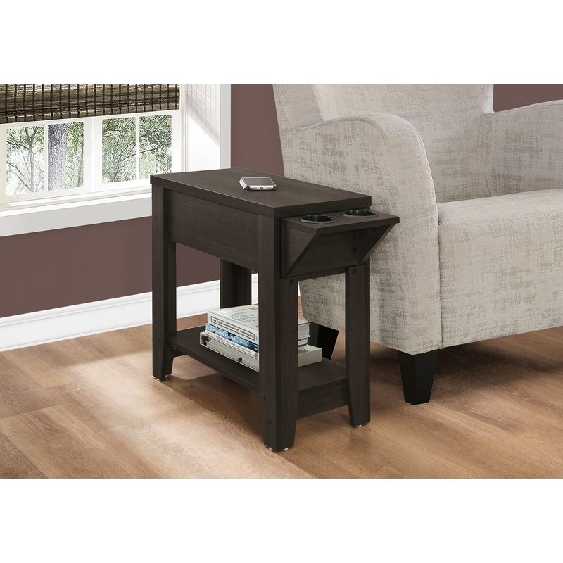 Accent Side Table, Storage, Lamp, Transitional Space-Saving Design