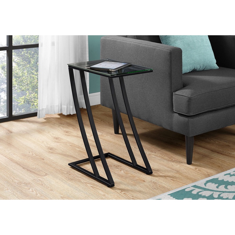 Accent Table, C – Shaped, Sturdy Construction, Contemporary & Modern