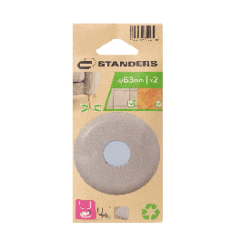 ADHESIVE TIPS DIA. 63MM GRAY 2PCS