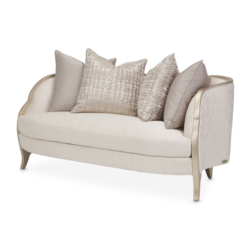 Malibu Crest – Loveseat – Cloud White / Chardonnay