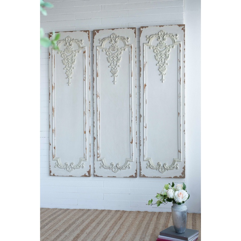 Set Of Large Wooden Rectangle Hanging Panels