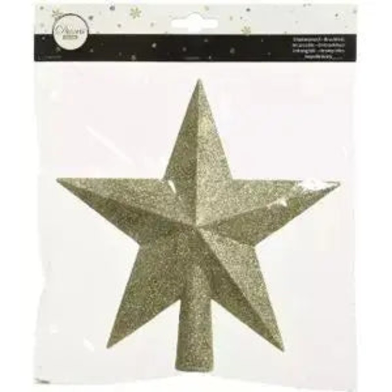 STAR SPIKE FOR TREE GOLD H19 CM