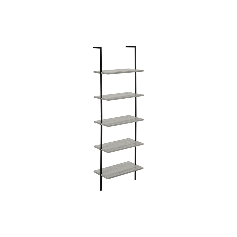Bookshelf, Bookcase, Etagere, Ladder, 5 Tier, For Office, Marble Look Contemporary & Modern