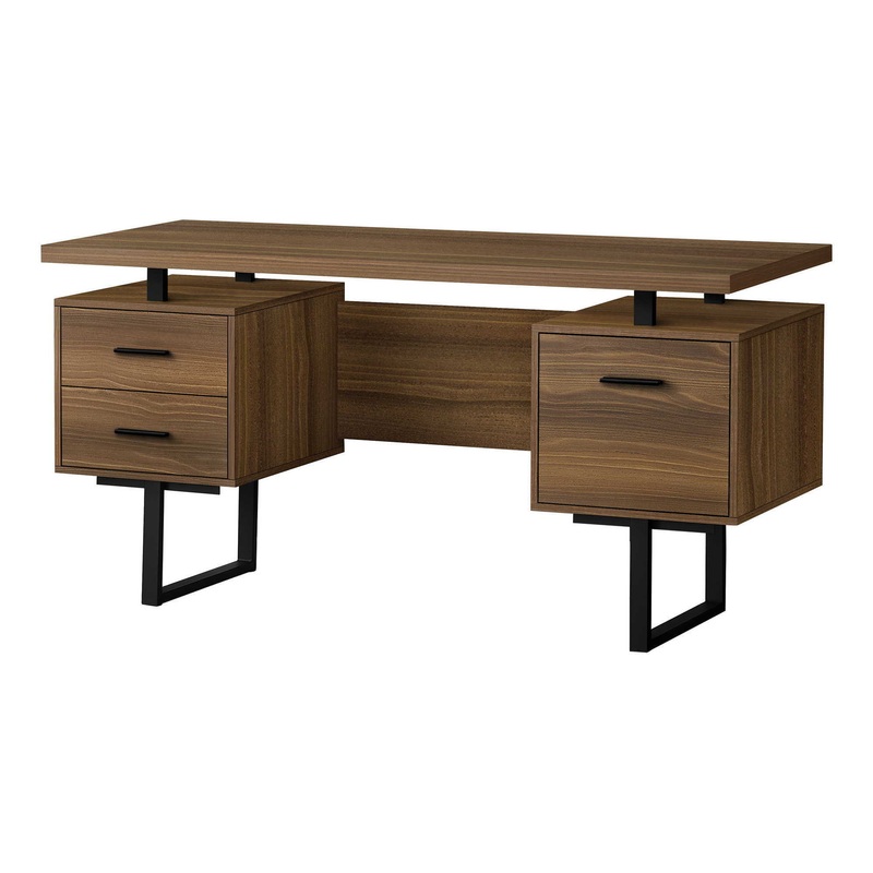 Computer Desk For Home Office, Laptop, Left, Right Set – Up, Storage Drawers, Contemporary & Modern