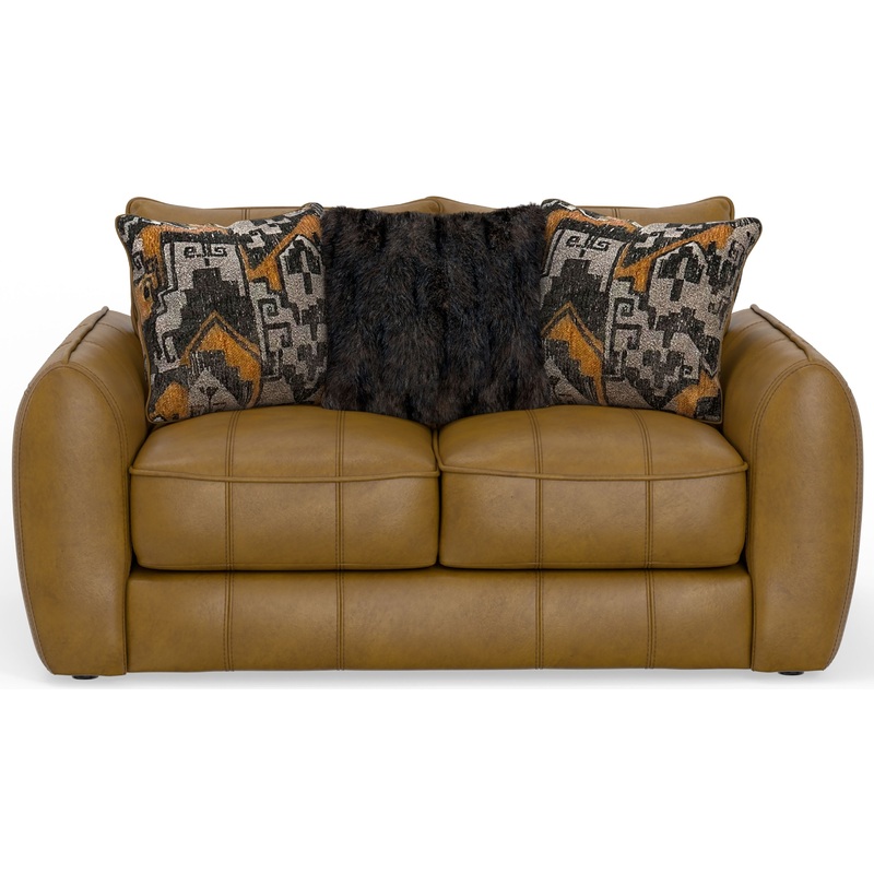 Corvara – Top Grain Italian Leather Match Loveseat – Caramel