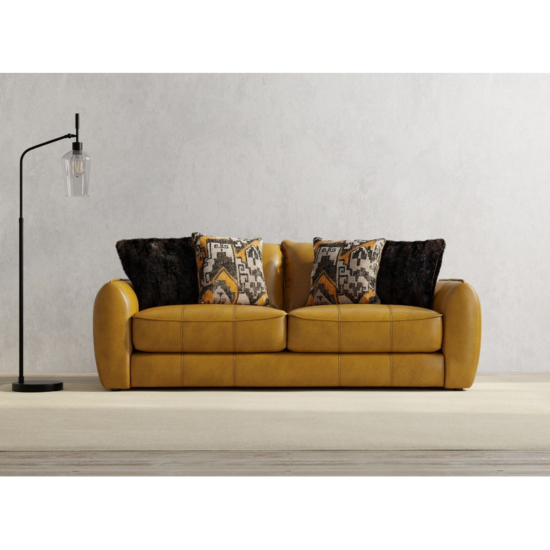 Corvara – Top Grain Italian Leather Match Sofa – Caramel