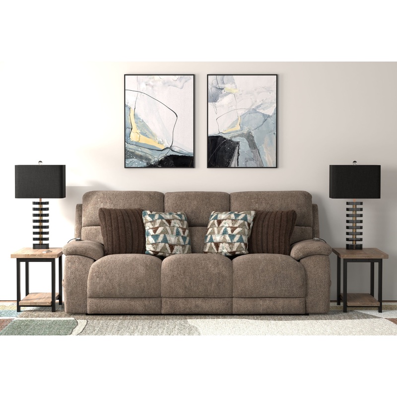 Joya – Zero Gravity Power Reclining Sofa With Power Adjustable Headrest And CR3 Heat/Massage/Lumbar – Mushroom