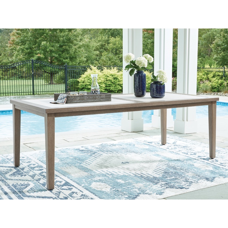 Rainier Ranch RECT Dining Table w/UMB OPT