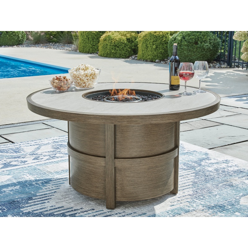 Rainier Ranch Round Fire Pit Table