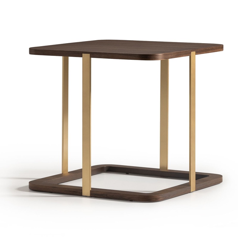 Amora – Side Table – Eggshell Walnut