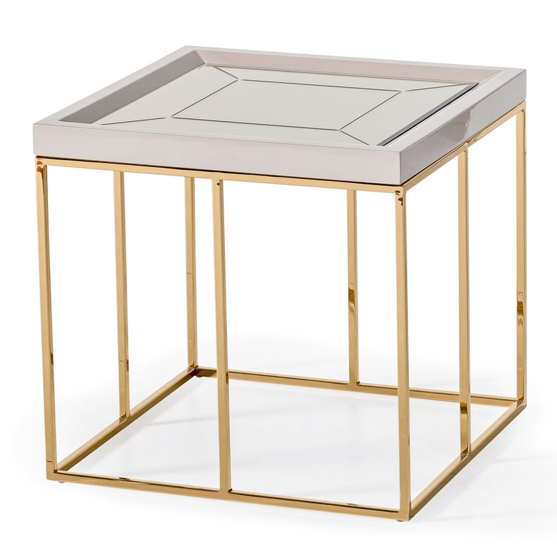 Carmela – Side Table – Shimmer Ivory