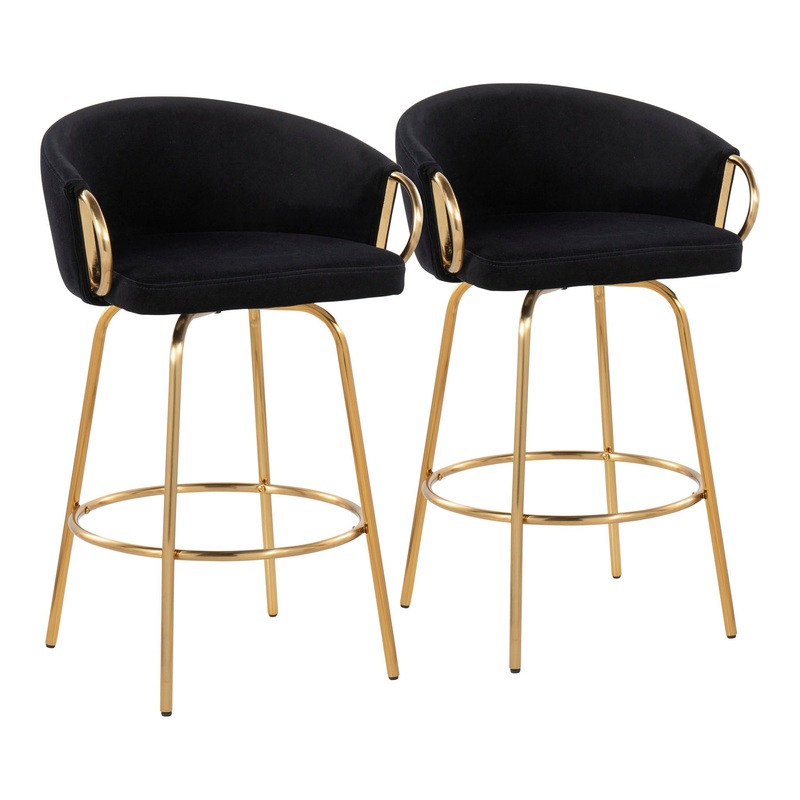 Claire – Contemporary / Glam Counter Stool (Set of 2)