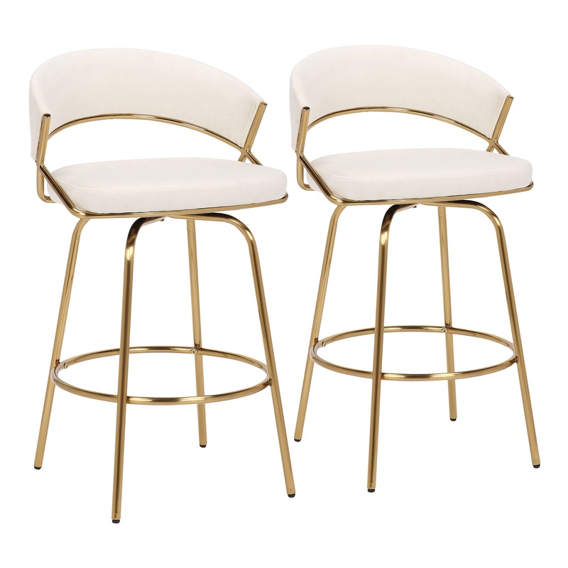 Jie – Glam Fixed Height Counter Stool (Set of 2)