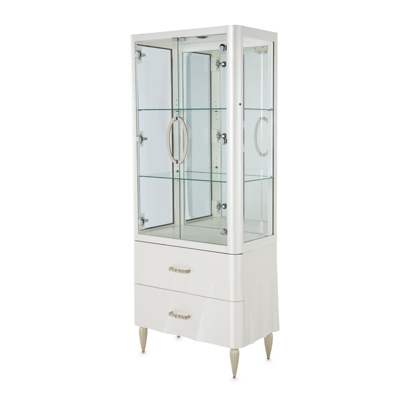 London Place – Display Cabinet – Creamy Pearl