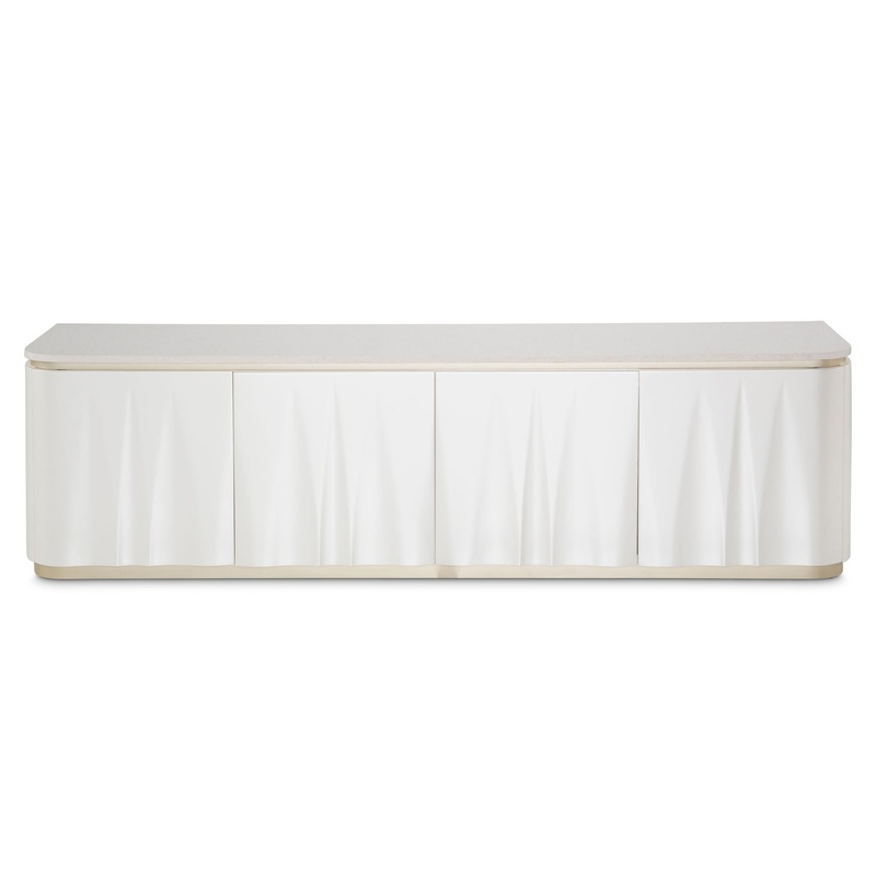 London Place – Media Cabinet – Creamy Pearl