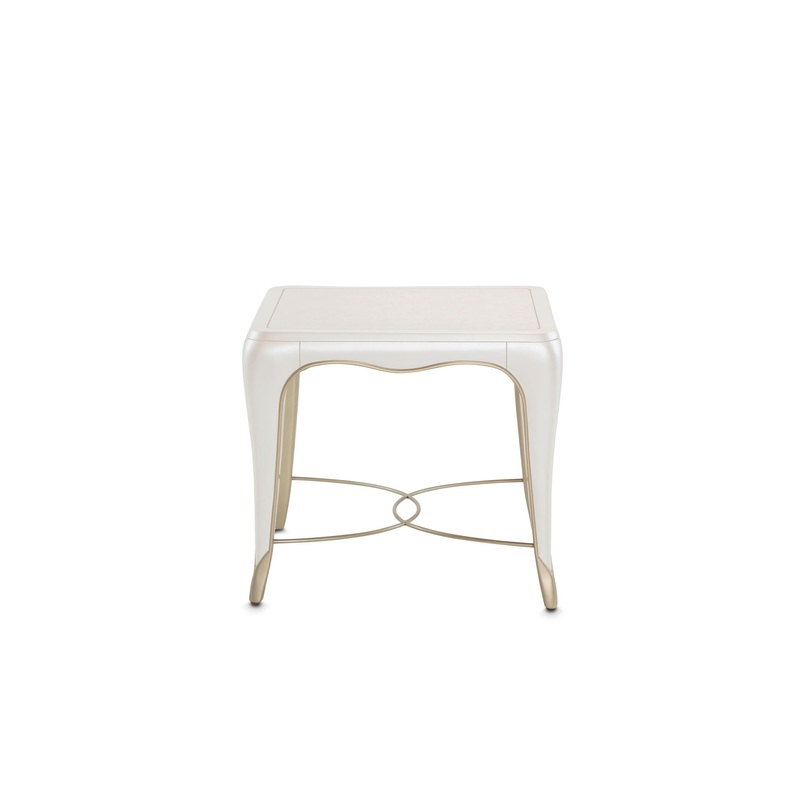 London Place – Rectangular End Table – Creamy Pearl