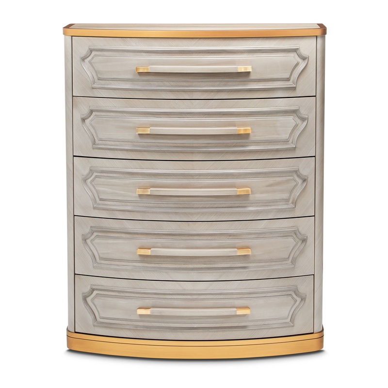 St. Charles – 5-Drawer Highboy Chest – Dove Gray