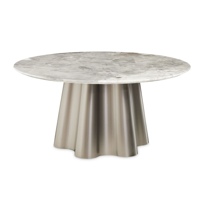 St. Charles – Round Dining Table – Dove Gray