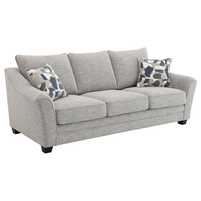 Tomkins – Boucle Upholstered Sofa – Light Gray