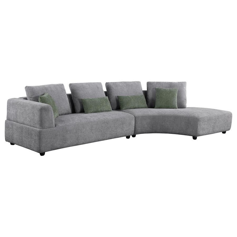 Toscano – Upholstered Sectional Sofa – Gray