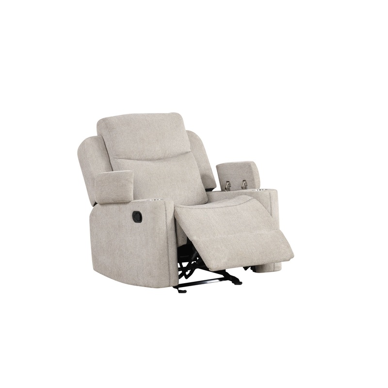 Galya – Motion Glider Recliner – Light Gray