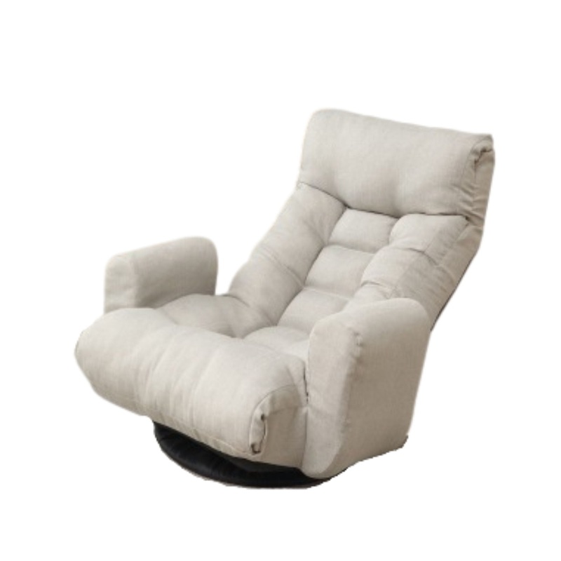 Modern With Metal Frame Swivel Game Lounge Chair With Adjustable Headrest And Waist Support, 360 Degree Rotatable Leisure Chair For Living Room – Gray