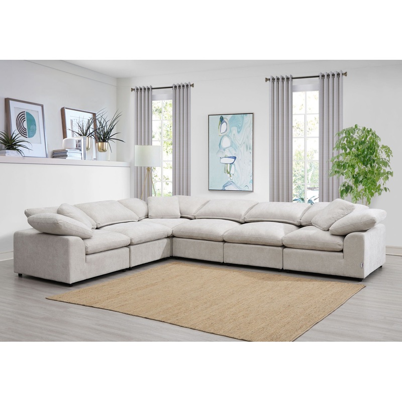 Naveen – 6 Piece Modular Sectional – Ivory