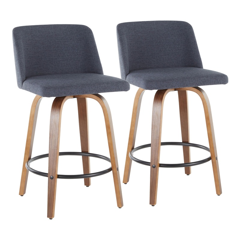 Toriano – Mid Century Modern, Counter Stool (Set of 2)