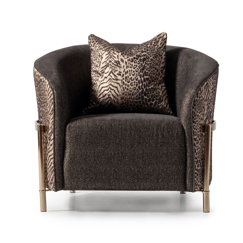 Lisbon – Accent Chair|Dark Gray|Beige