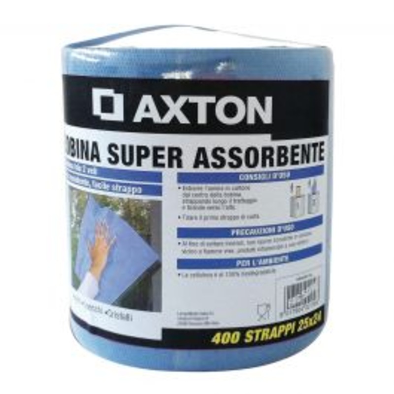 PAPER ROLL 400 TEARS LIGHT BLUE IMPACT