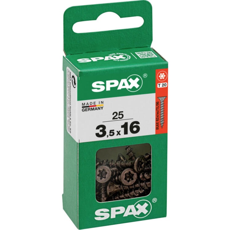 SPAX TSP T-STAR PLUS BLACK 3.5X16 S 25 PCS