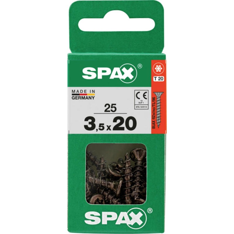 SPAX TSP T-STAR PLUS BLACK 3.5X20 S 25 PCS