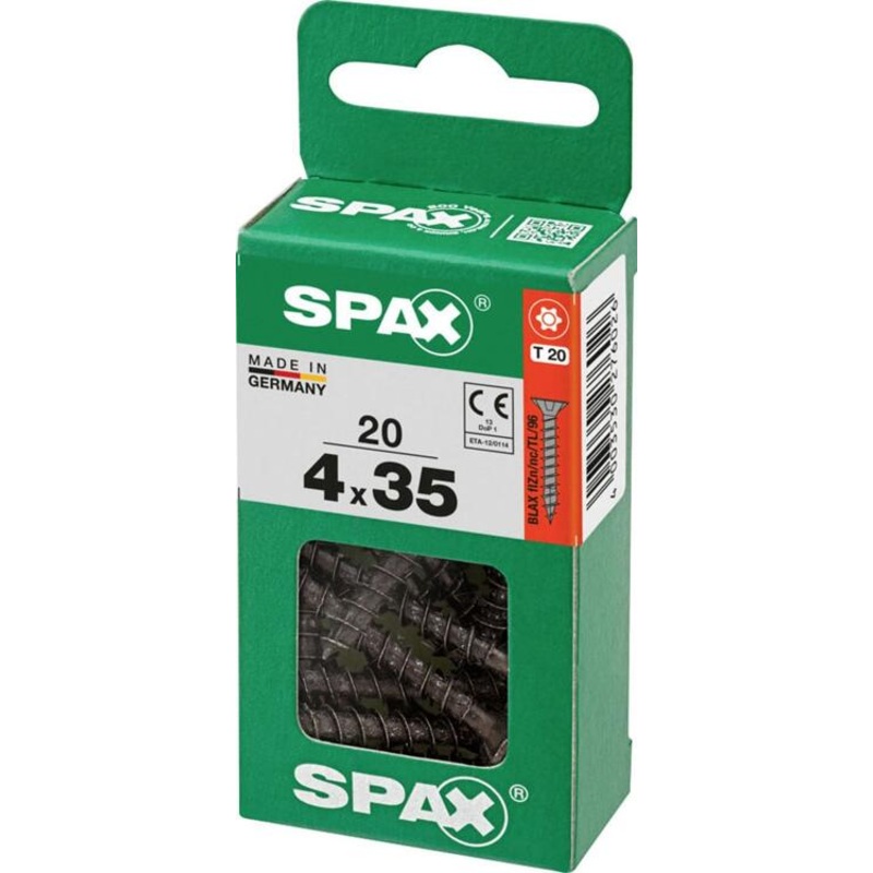 SPAX TSP T-STAR PLUS BLACKS 4X35 S 20 PCS