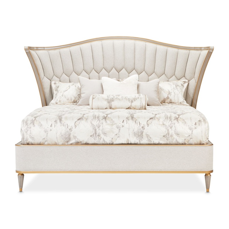 St. Charles – Upholstered Bed|Gray|King|Queen