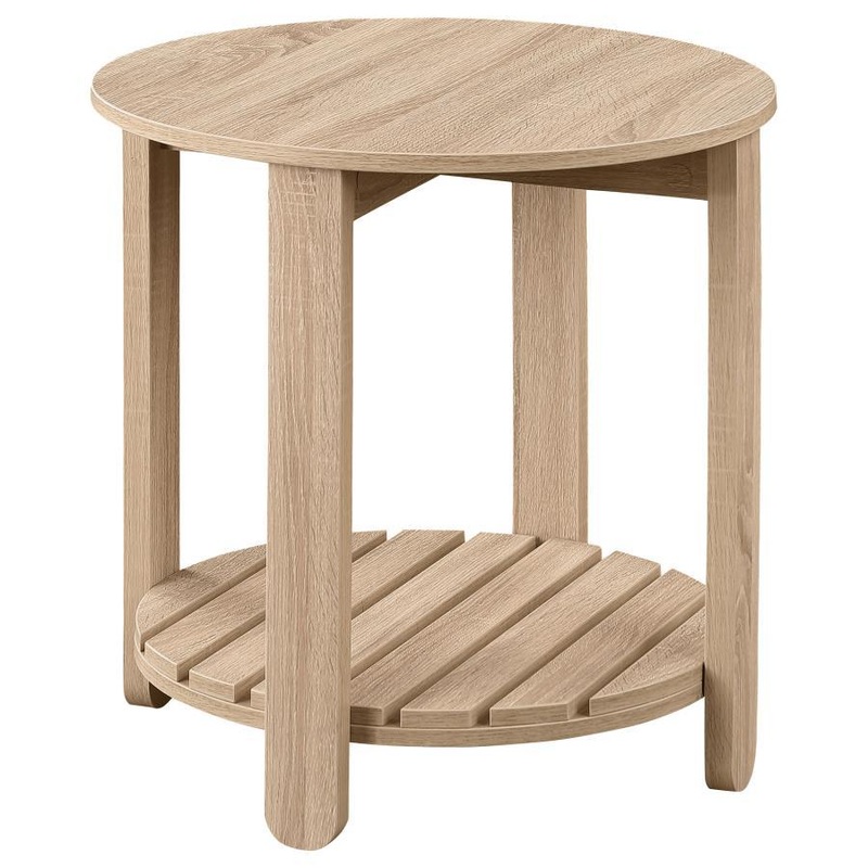 Fowler – 1 Shelf Round Engineered Wood Table