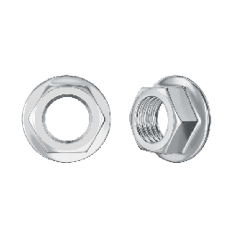 HEX NUT WITH STEEL COLLAR 8M