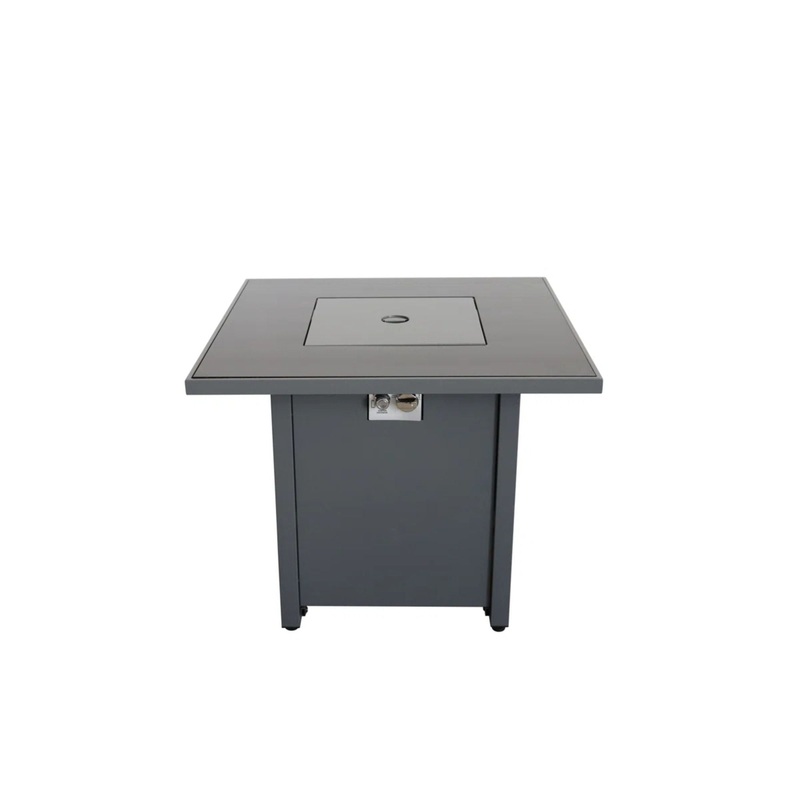 Outdoor Fire Pit Table With Lid – Gray