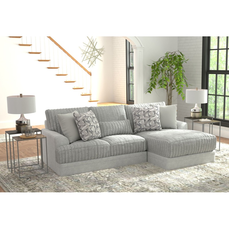 Titan – Sectional With Comfort Coil Seating And Accent Pillows Included