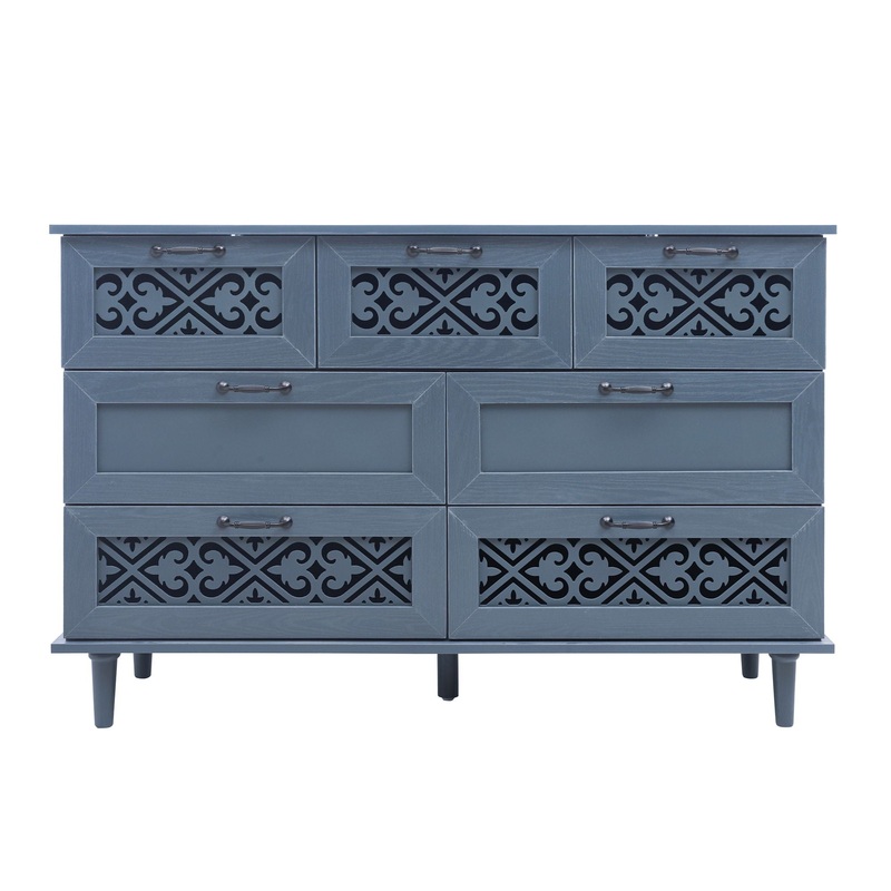 7 Drawer Classic Cabinet|Blue
