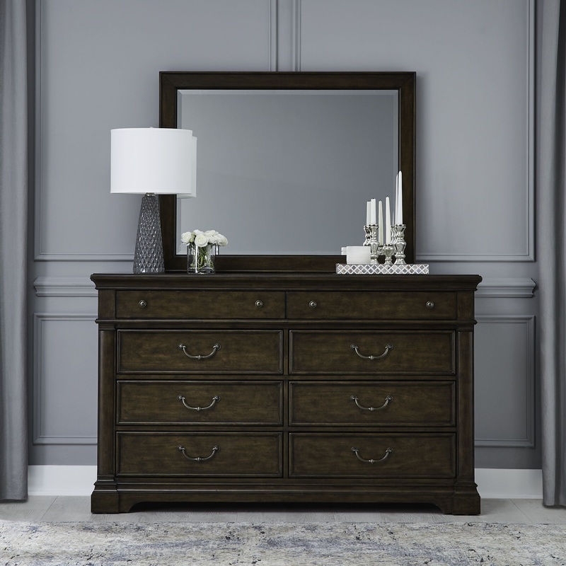 Arden Road – Dresser & Mirror – Satin Cherry