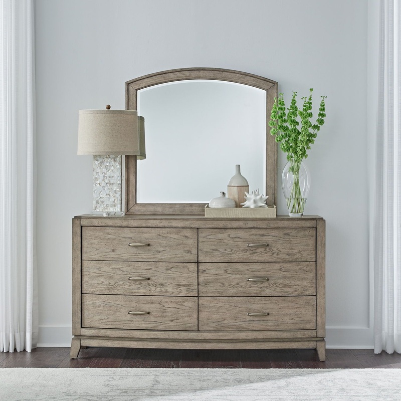 Avalon – Dresser & Mirror – Burnished Beige