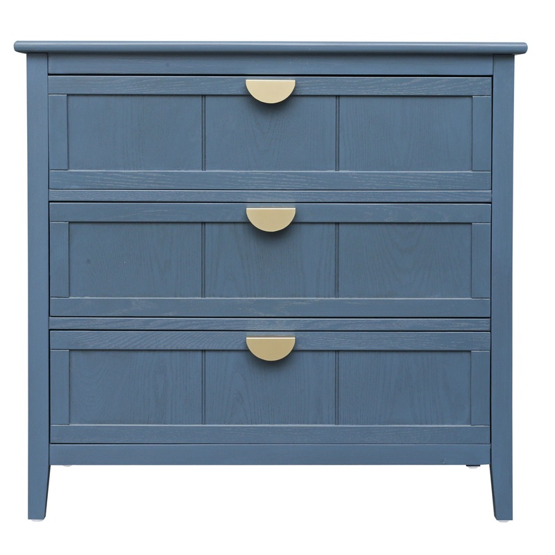 Classic 3 Drawer Cabinet|Gray|Blue
