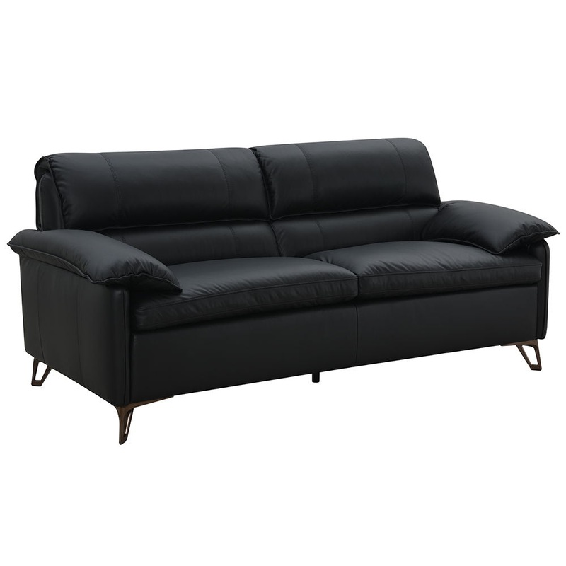 Eilene – Loveseat – Black Top Grain Leather