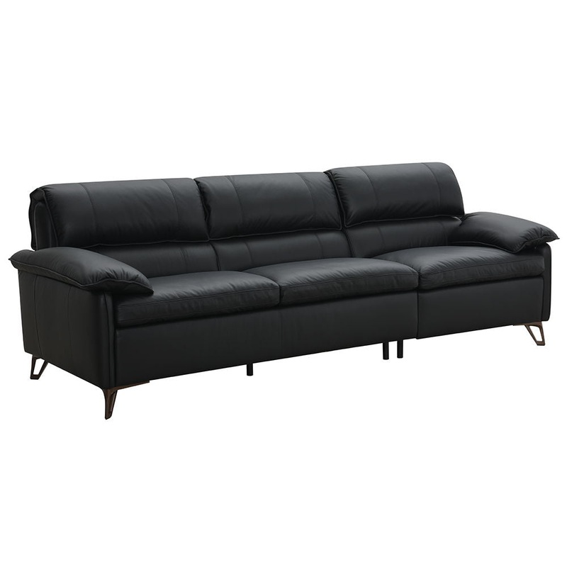 Eilene – Sofa – Black Top Grain Leather