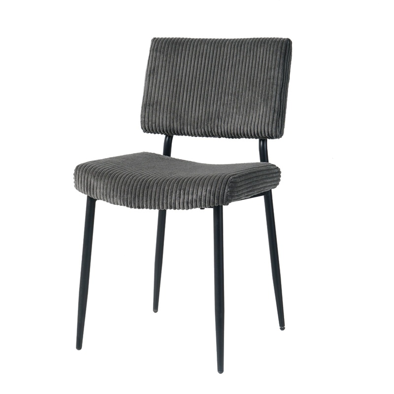 Modern Upholstered Dining Chair With Metal Legs