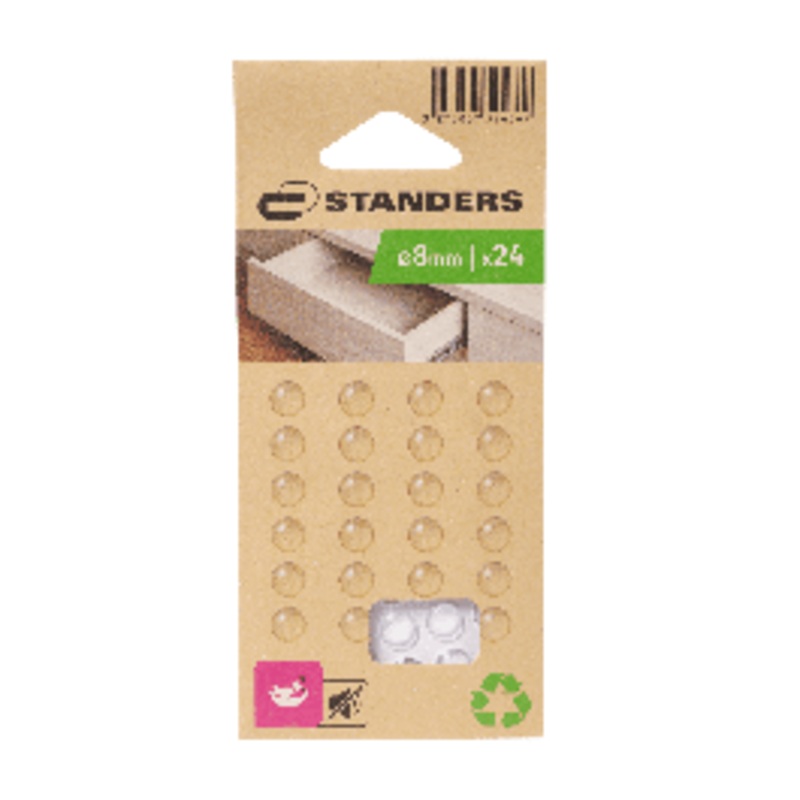 24 ADHESIVE BUMPERS DIA. 8MM