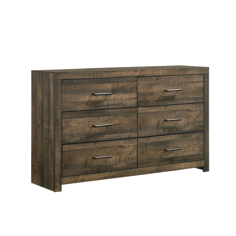Bailey – 6-Drawer Dresser|Dark Brown|Dressers|Dresser & Mirror